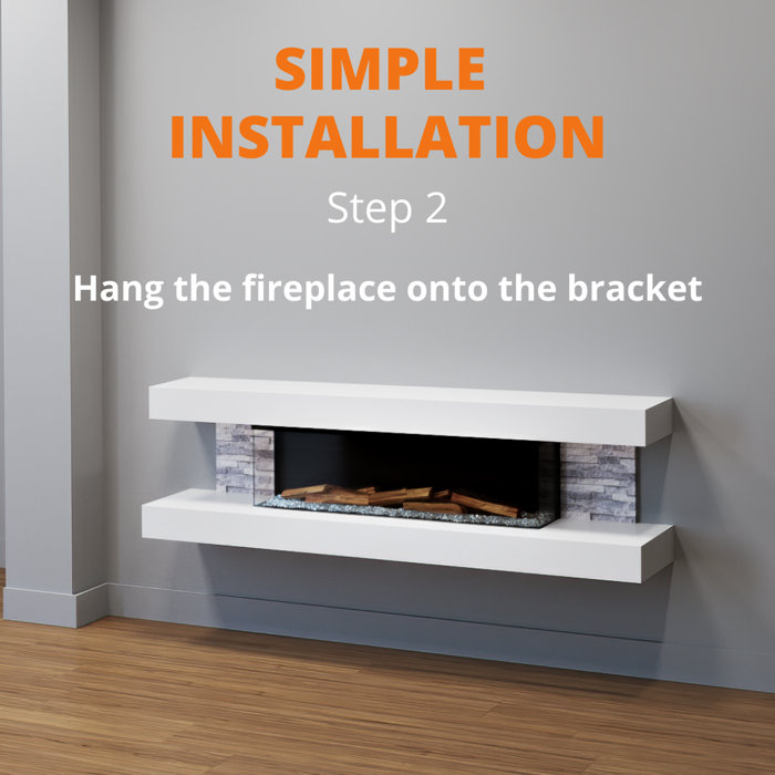 Orren Ellis Katlyn 72'' W Electric Fireplace & Reviews Wayfair